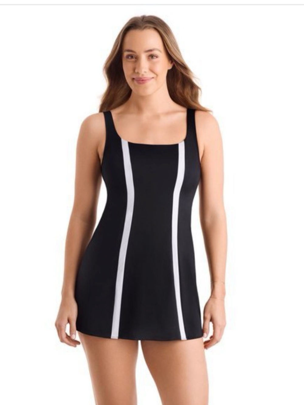 Swimdress Black White Tummy Control Swimsuit Size 18 Shape swimwear